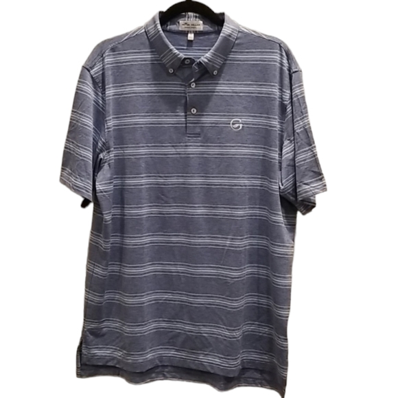 Peter Millar Summer Comfort blue golf polo, size large - Picture 2 of 10
